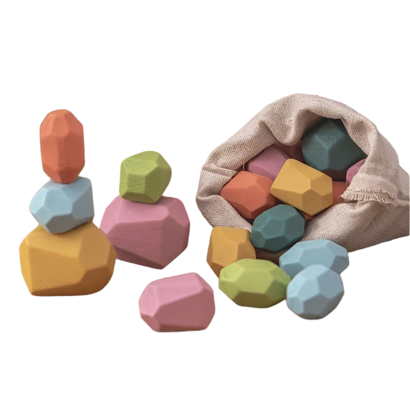Wooden Colorful Stones