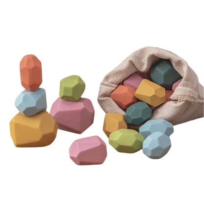 Wooden Colorful Stones