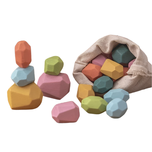 Wooden Colorful Stones